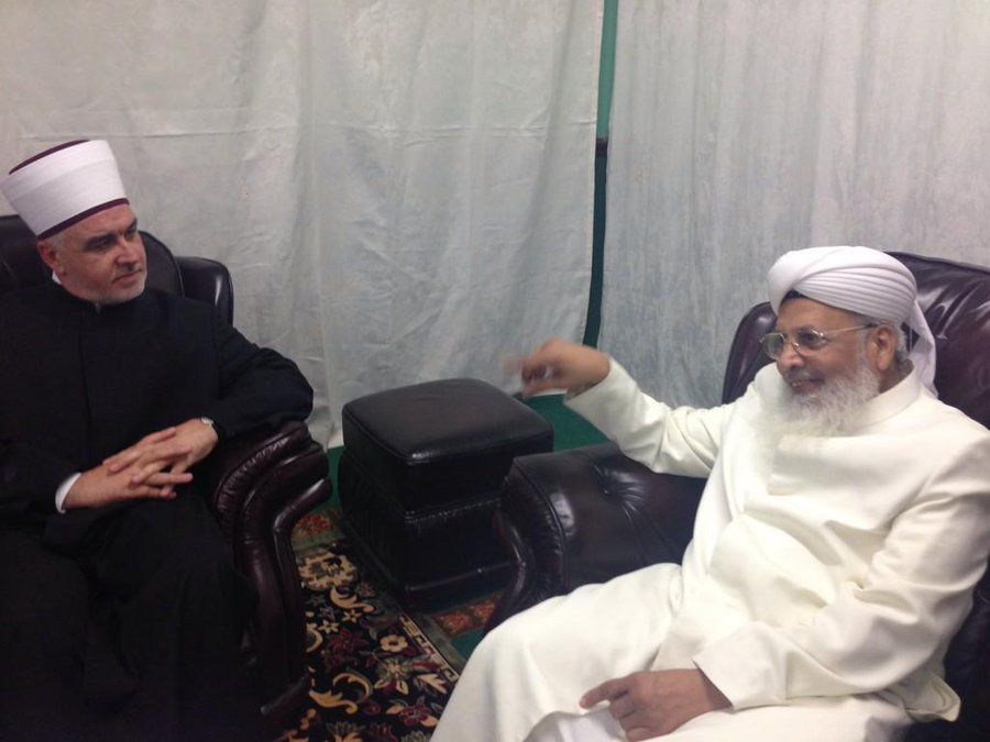 His Eminence the Grand Mufti of Bosnia and Herzegovina, Reis Husein Kavazovi? with His Eminence Huzoor Mufakkir-e-Islam